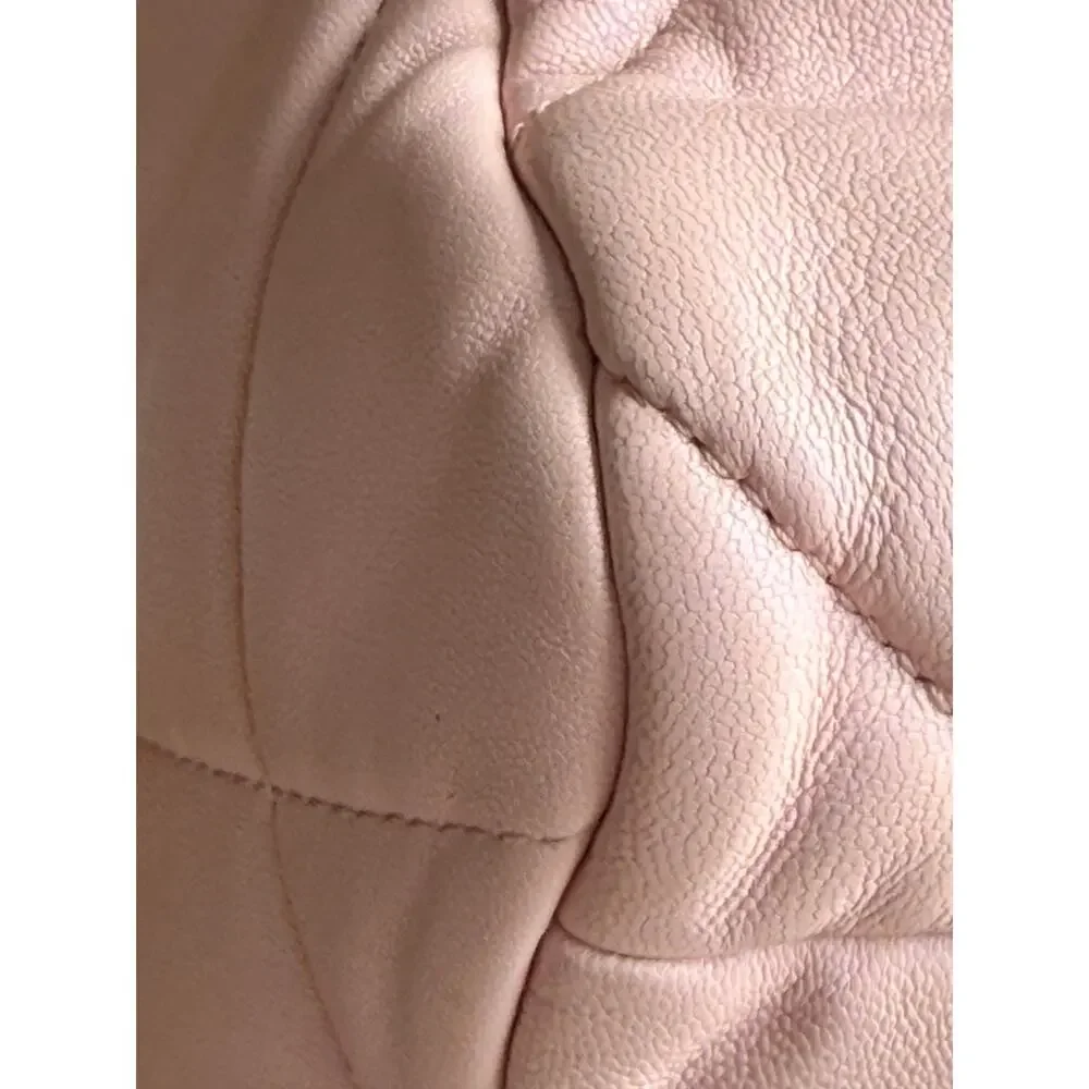 Chanel 19 Flap Bag Quilted Leather Large Light Pink 82937